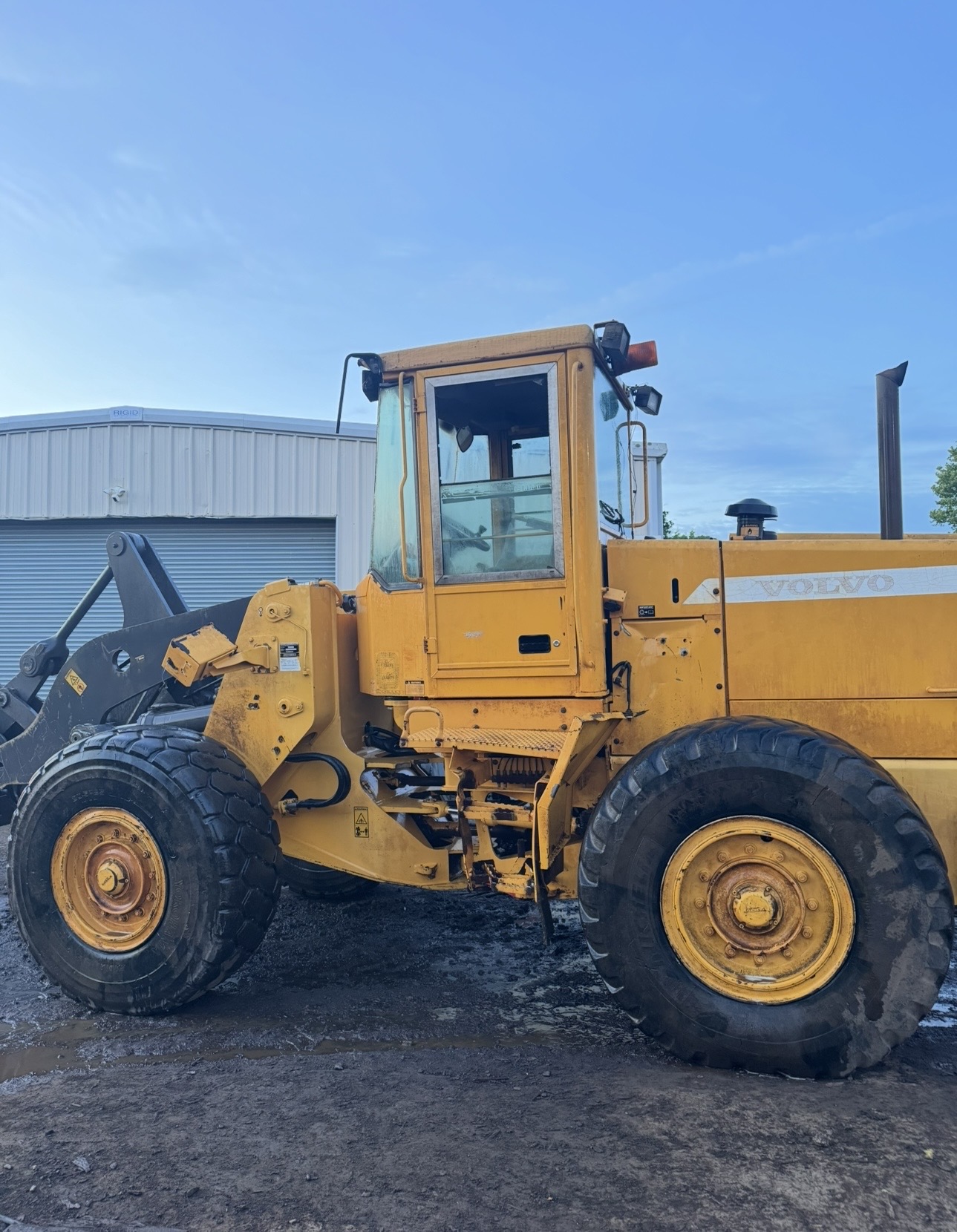 Loader exterior after steam clean