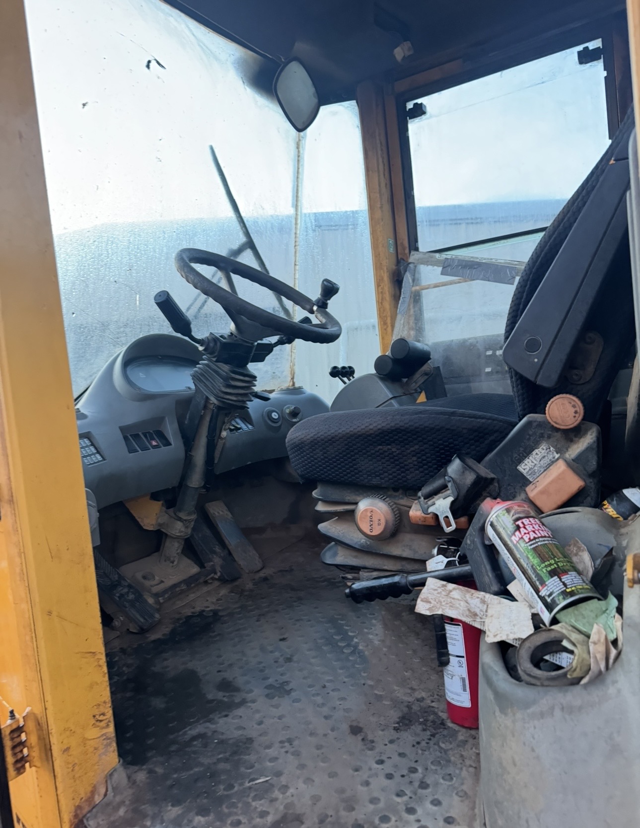 Loader interior after cleaning