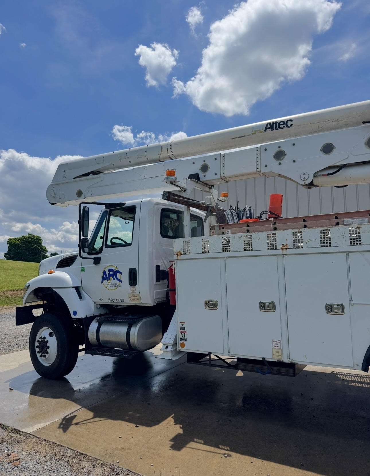 Fleet truck exterior after pressure wash