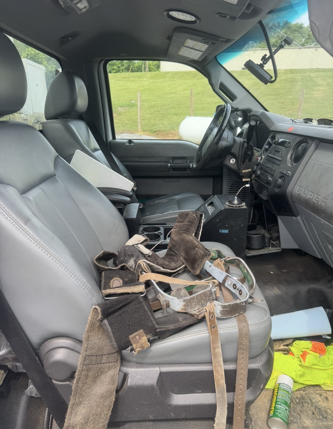 Fleet truck interior before detail